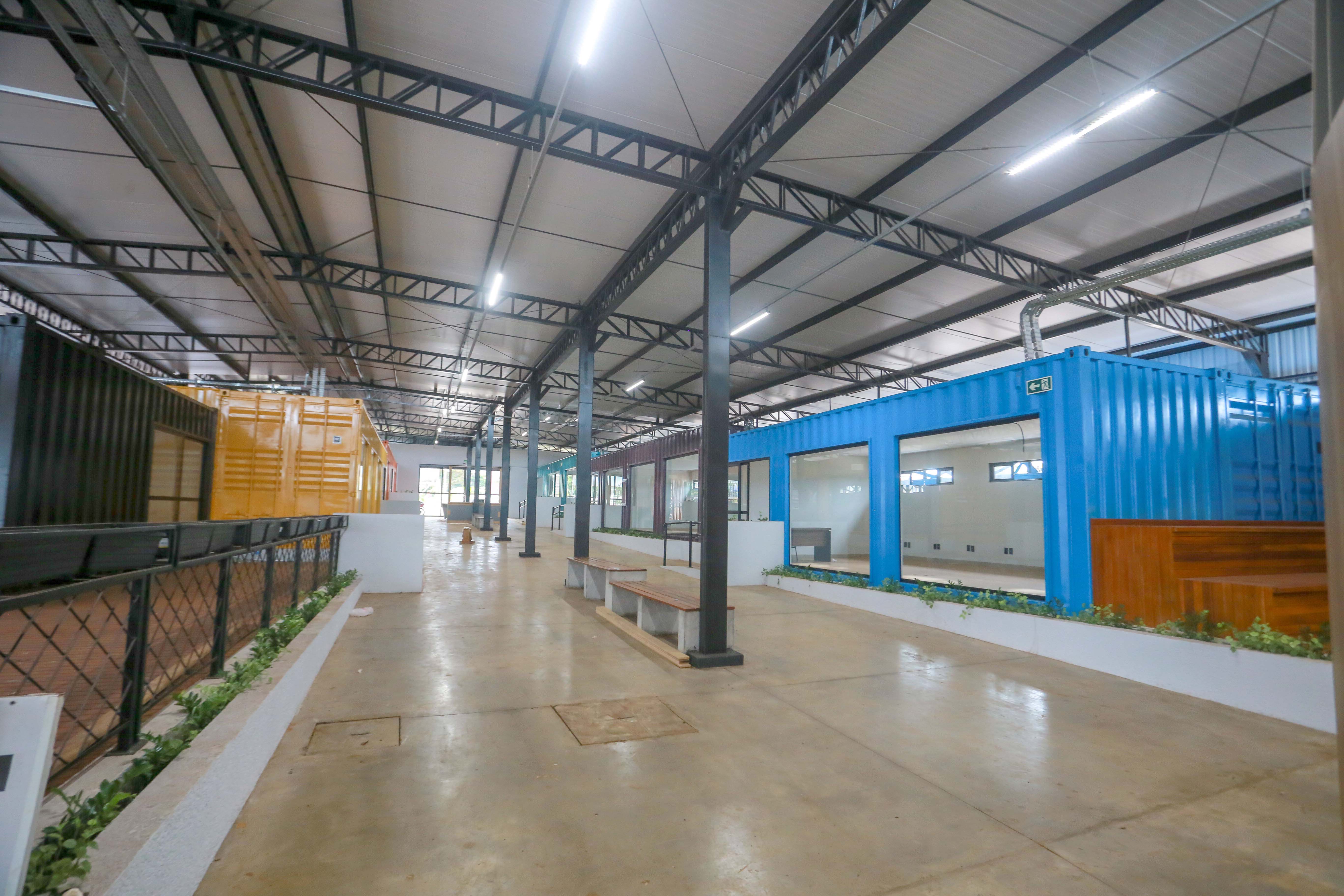 Financiada pelo Estado, obra do Centro de Inovação de Cascavel entra na reta final. Foto: Valdelino Pontes/SECID