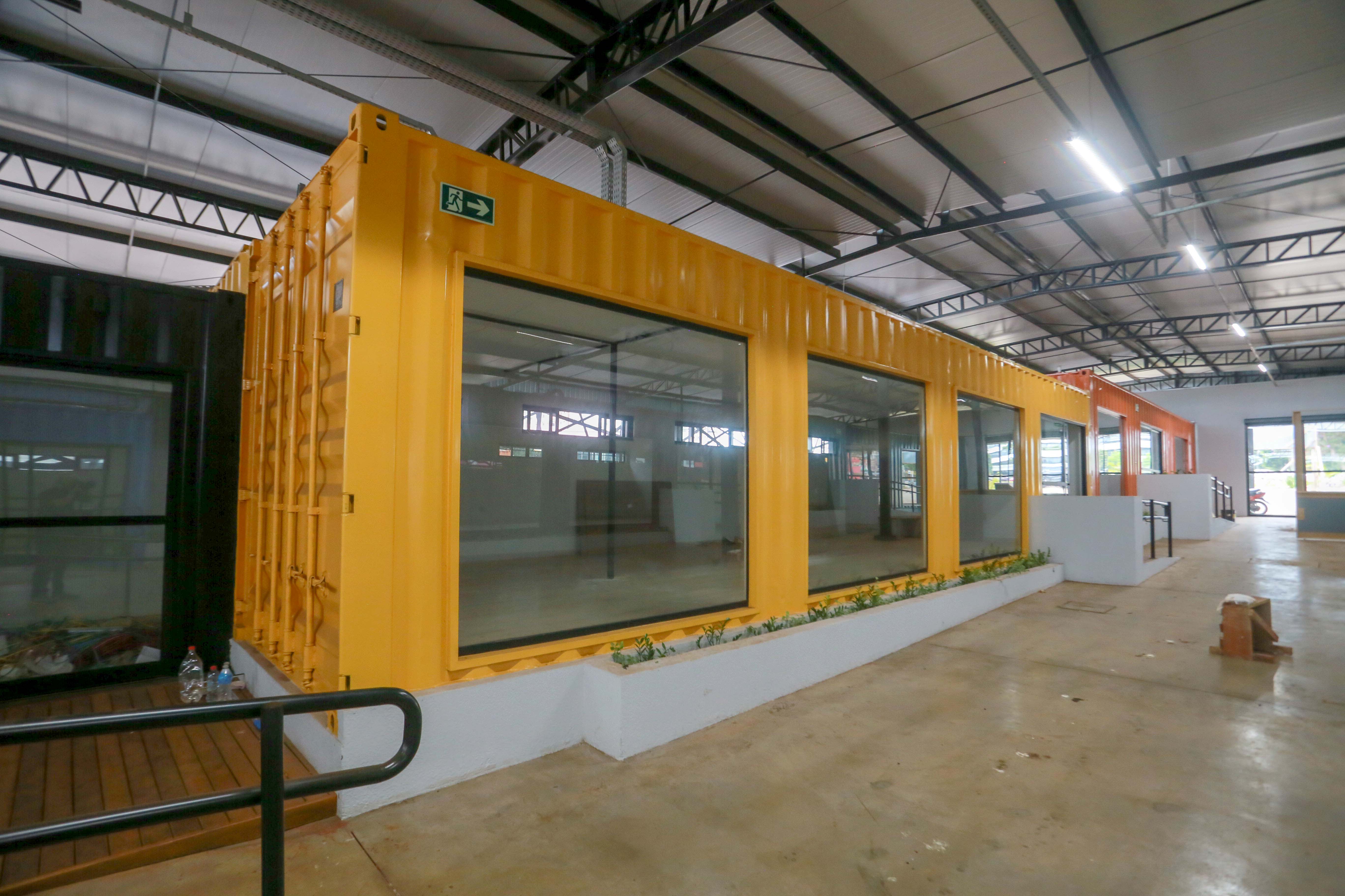 Financiada pelo Estado, obra do Centro de Inovação de Cascavel entra na reta final. Foto: Valdelino Pontes/SECID