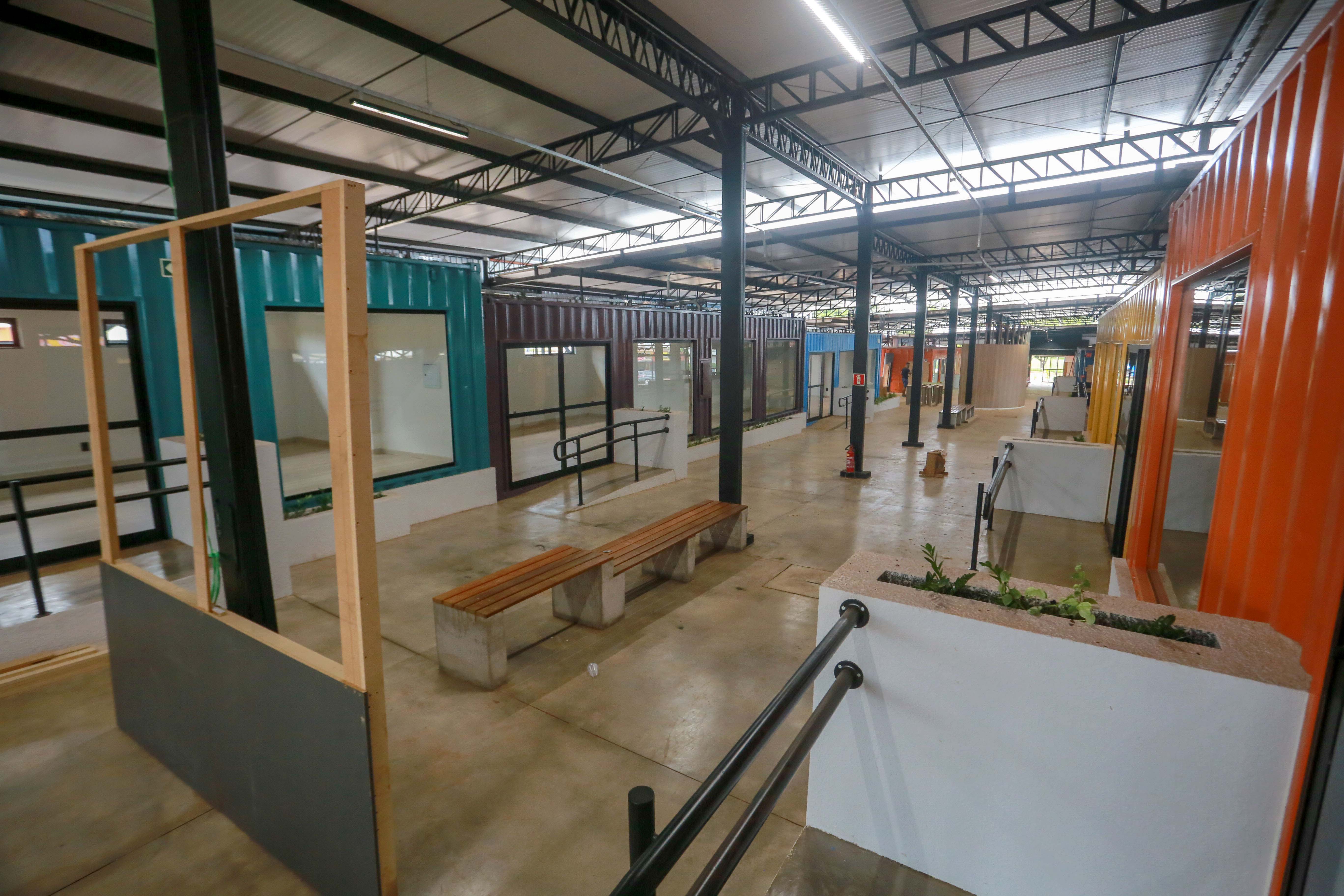 Financiada pelo Estado, obra do Centro de Inovação de Cascavel entra na reta final. Foto: Valdelino Pontes/SECID