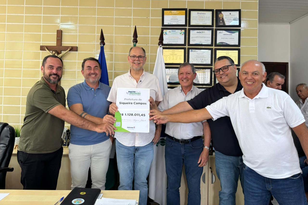 Pacto pela Inovação: Estado entrega R$ 3,8 milhões a três municípios do Norte Pioneiro