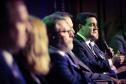 O governador Carlos Massa Ratinho Junior durante reunião com representantes do governo de Alberta, no Canadá.