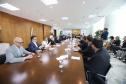 O governador Carlos Massa Ratinho Junior recepcionou nesta segunda-feira (19), no Palácio Iguaçu, uma comitiva do Centro de Desenvolvimento de Computação Avançada (C-DAC), instituição indiana que é referência em pesquisa e desenvolvimento de alta tecnologia. Foto: Geraldo Bubniak/AEN