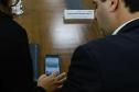 Curitiba, 25 de outubro de 2024 - Apresentação para o governador Carlos Massa Ratinho Junior do aplicativo Sou Paraná Conecta, destinado para servidores estaduais.