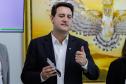Curitiba, 25 de outubro de 2024 - Apresentação para o governador Carlos Massa Ratinho Junior do aplicativo Sou Paraná Conecta, destinado para servidores estaduais.