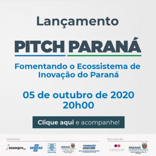 Imagem mostra a data de lançamento do Pitch Paraná 05/10/2020
