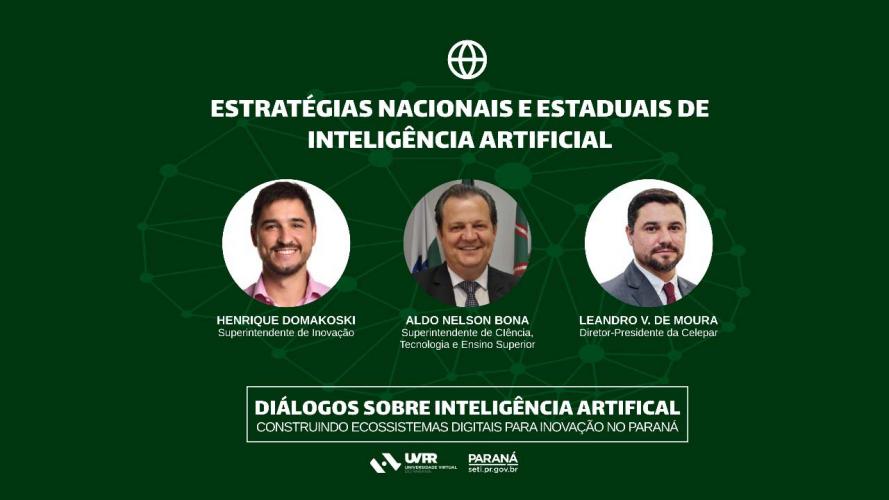 Informativo de  evento sobre estratégias nacionais e estaduais de inteligência artificial
