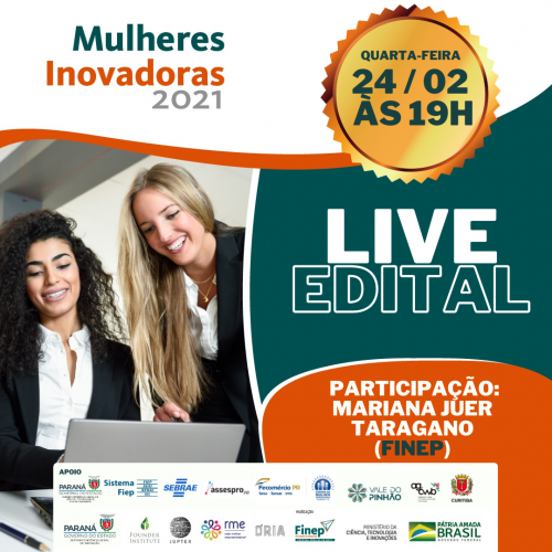 Live do Edital Mulheres Inovadoras 2021