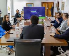 Curitiba, 25 de outubro de 2024 - Apresentação para o governador Carlos Massa Ratinho Junior do aplicativo Sou Paraná Conecta, destinado para servidores estaduais.