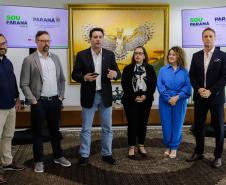 Curitiba, 25 de outubro de 2024 - Apresentação para o governador Carlos Massa Ratinho Junior do aplicativo Sou Paraná Conecta, destinado para servidores estaduais.