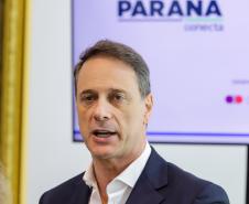 Curitiba, 25 de outubro de 2024 - Apresentação para o governador Carlos Massa Ratinho Junior do aplicativo Sou Paraná Conecta, destinado para servidores estaduais.