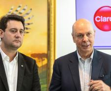 Curitiba, 13 de novembro de 2024 - Governo do Paraná e Claro firmam parceria para ampliar cobertura móvel em áreas rurais do Paraná.