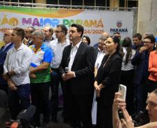 Com o céu iluminado por mais de 600 drones, o Governo do Estado deu o pontapé inicial para a maior edição da história do Verão Maior Paraná. A cerimônia de lançamento, que aconteceu nesta quarta-feira (27), contou com a presença do governador Carlos Massa Ratinho Junior.