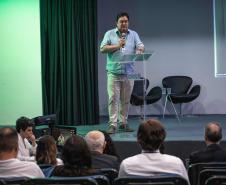 Mais de 100 pessoas participaram do encontro para discutir a futura licitação para contratação de serviços especializados de arquitetura e engenharia do espaço que será o hub de tecnologia, inovação, lazer e cultura, em Curitiba.