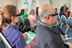 Educadores são capacitados para uso de óculos de IA para alunos cegos da rede estadual. Foto: Rafisa Ramos/SEI