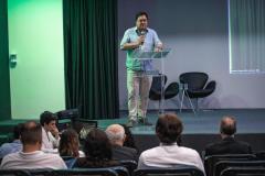 Mais de 100 pessoas participaram do encontro para discutir a futura licitação para contratação de serviços especializados de arquitetura e engenharia do espaço que será o hub de tecnologia, inovação, lazer e cultura, em Curitiba.
