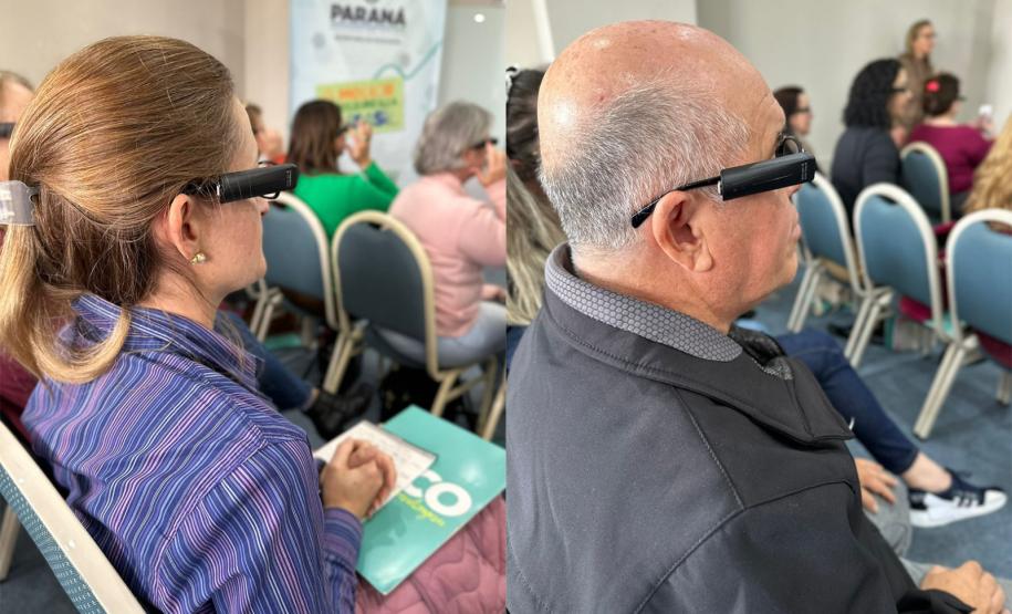 Educadores são capacitados para uso de óculos de IA para alunos cegos da rede estadual. Foto: Rafisa Ramos/SEI