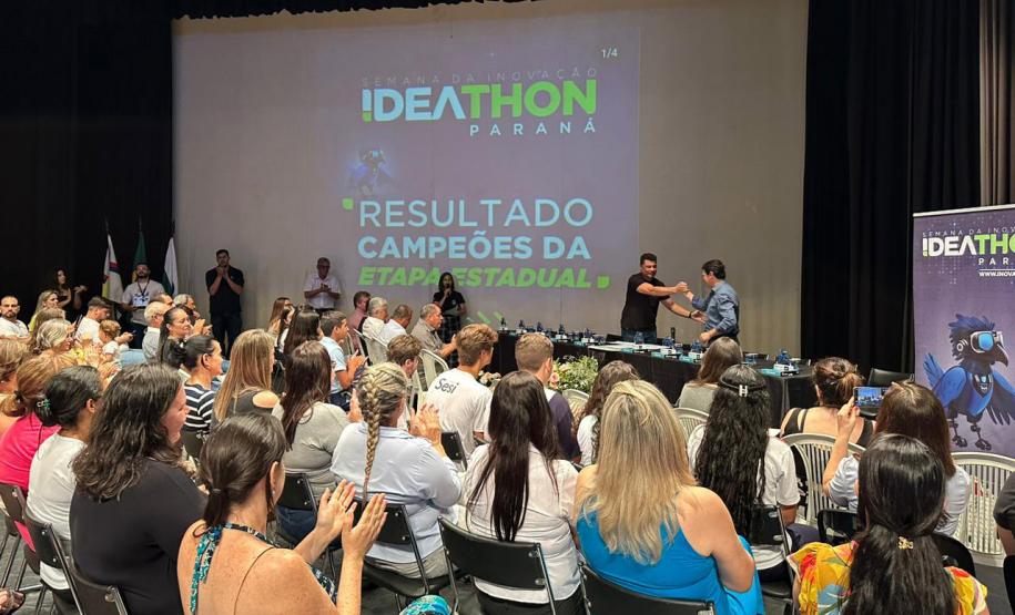 Secretaria da Inovação premia vencedores do Ideathon Paraná 2023. Foto: Secretaria de Inovação