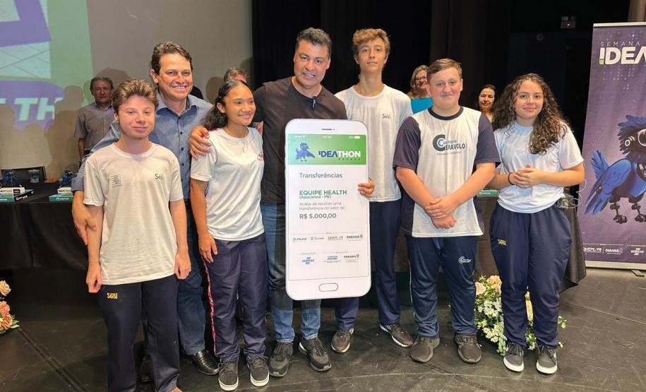 Secretaria da Inovação premia vencedores do Ideathon Paraná 2023. Foto: Secretaria de Inovação