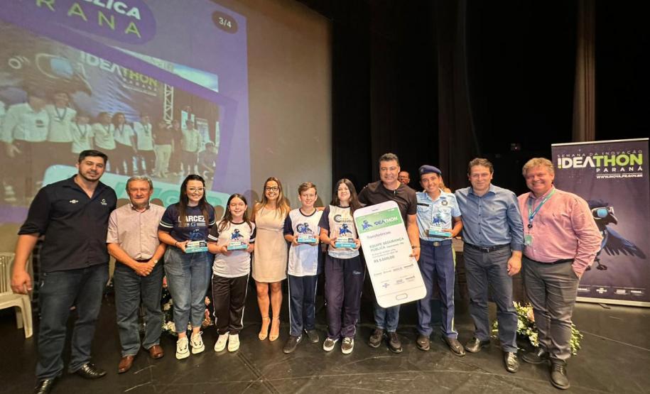 Secretaria da Inovação premia vencedores do Ideathon Paraná 2023. Foto: Secretaria de Inovação