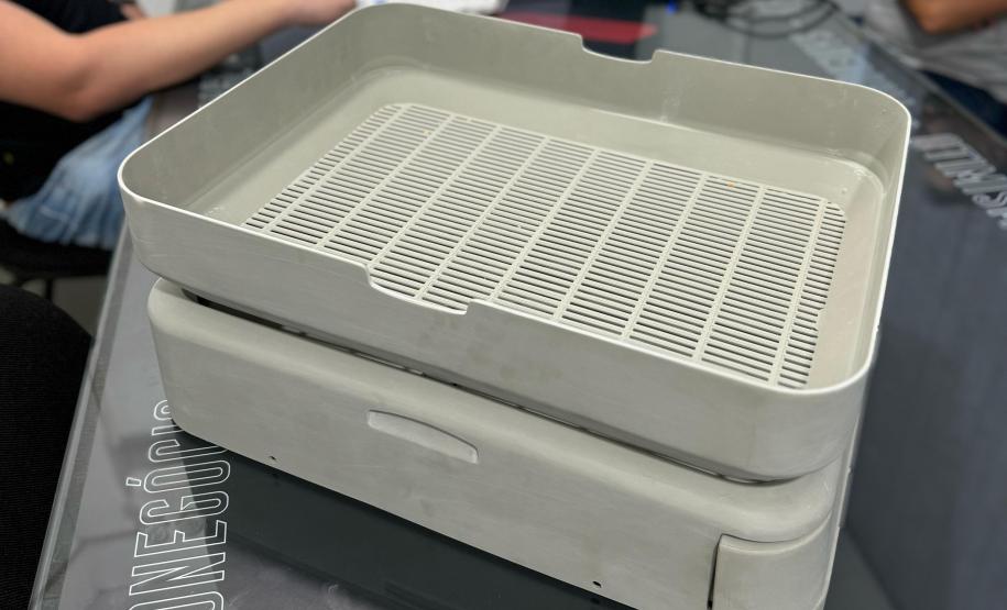 Apoiada pelo Anjo Inovador, startup de Toledo desenvolve banheiro sustentável para gatos. Foto: Divulgação Cattus