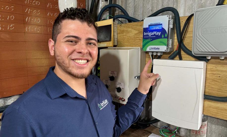 Incentivada pelo Estado, startup curitibana desenvolve sistema de irrigação para agricultura familiar.