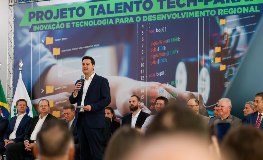 Governador Carlos Massa Ratinho Junior lança o projeto Talento Tech-PR.