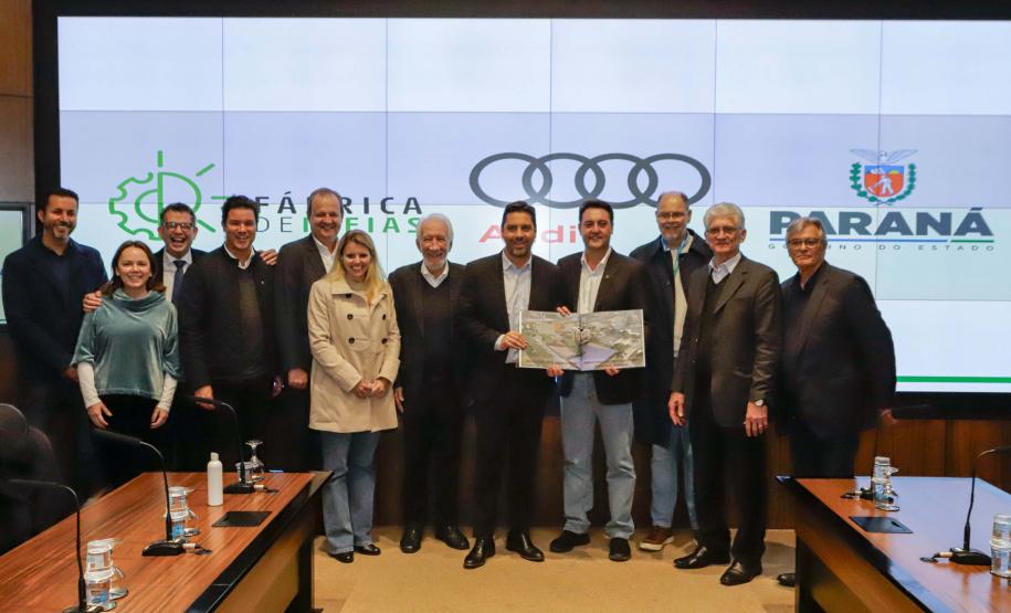 Curitiba, 12 de agosto de 2024 - Apresentação da Fábrica de Ideais pelo governador do Paraná, Carlos Massa Ratinho Jr., e a empresa Audi. Foto: Roberto Dziura Jr/AEN