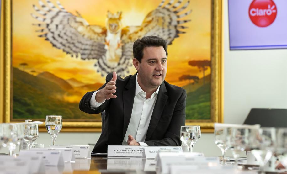 Curitiba, 13 de novembro de 2024 - Governo do Paraná e Claro firmam parceria para ampliar cobertura móvel em áreas rurais do Paraná.
