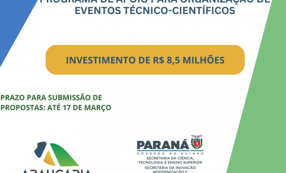 Estado destinará R$ 8,5 milhões para eventos técnico-científicos; primeiro edital já foi publicado