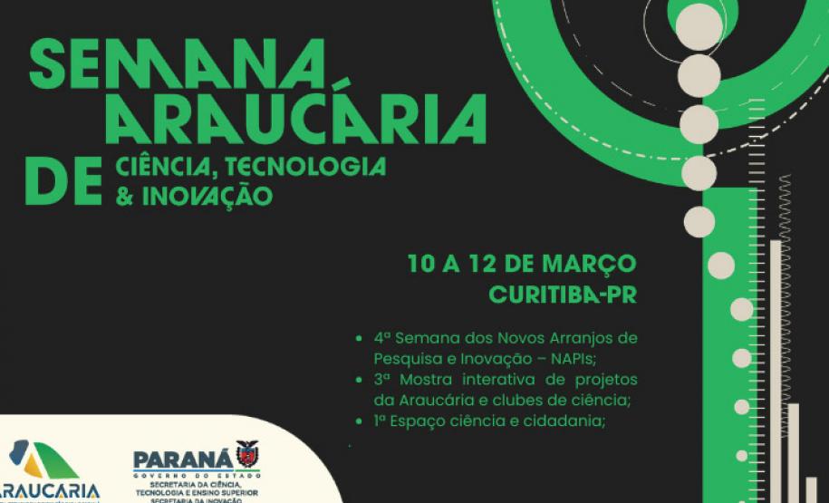 De 10 a 12 de março, Semana Araucária de CT&I apresenta bolsas de pesquisa e novidades