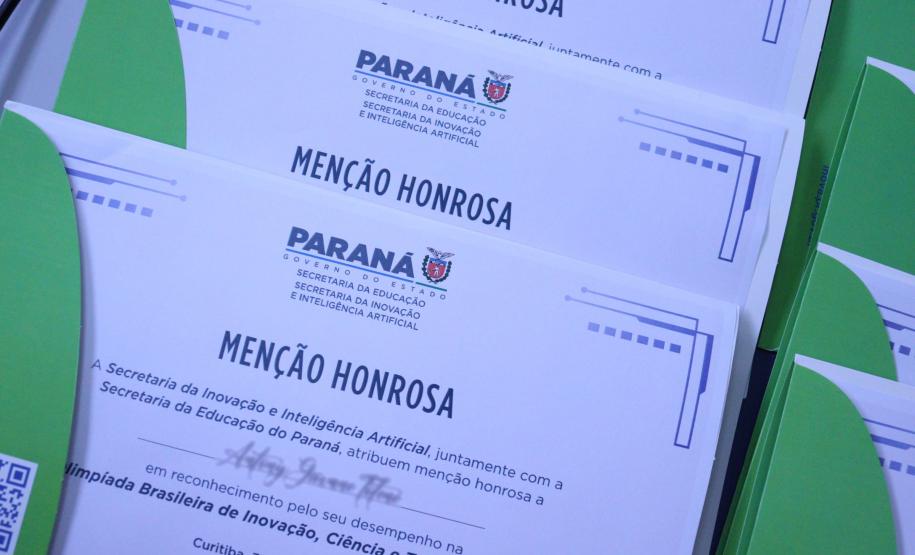 Com 19 medalhas, Paraná lidera Olimpíada Brasileira de Inovação, Ciência e Tecnologia Foto: Raphaella Piovezan/SEIA